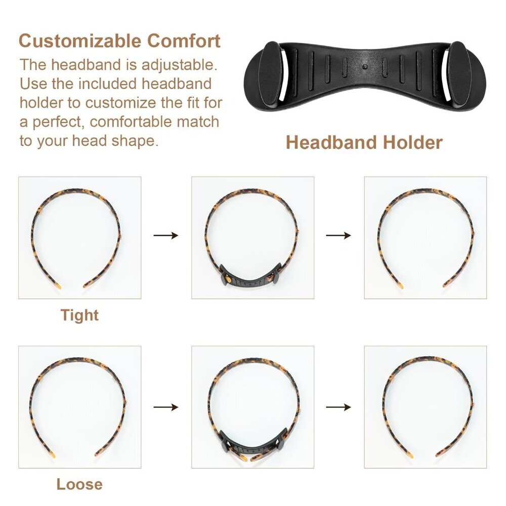 Eyewear Headband Women Girls Flex No Pressure Acetate Fashion Hair Accessory - Picture 7 of 7